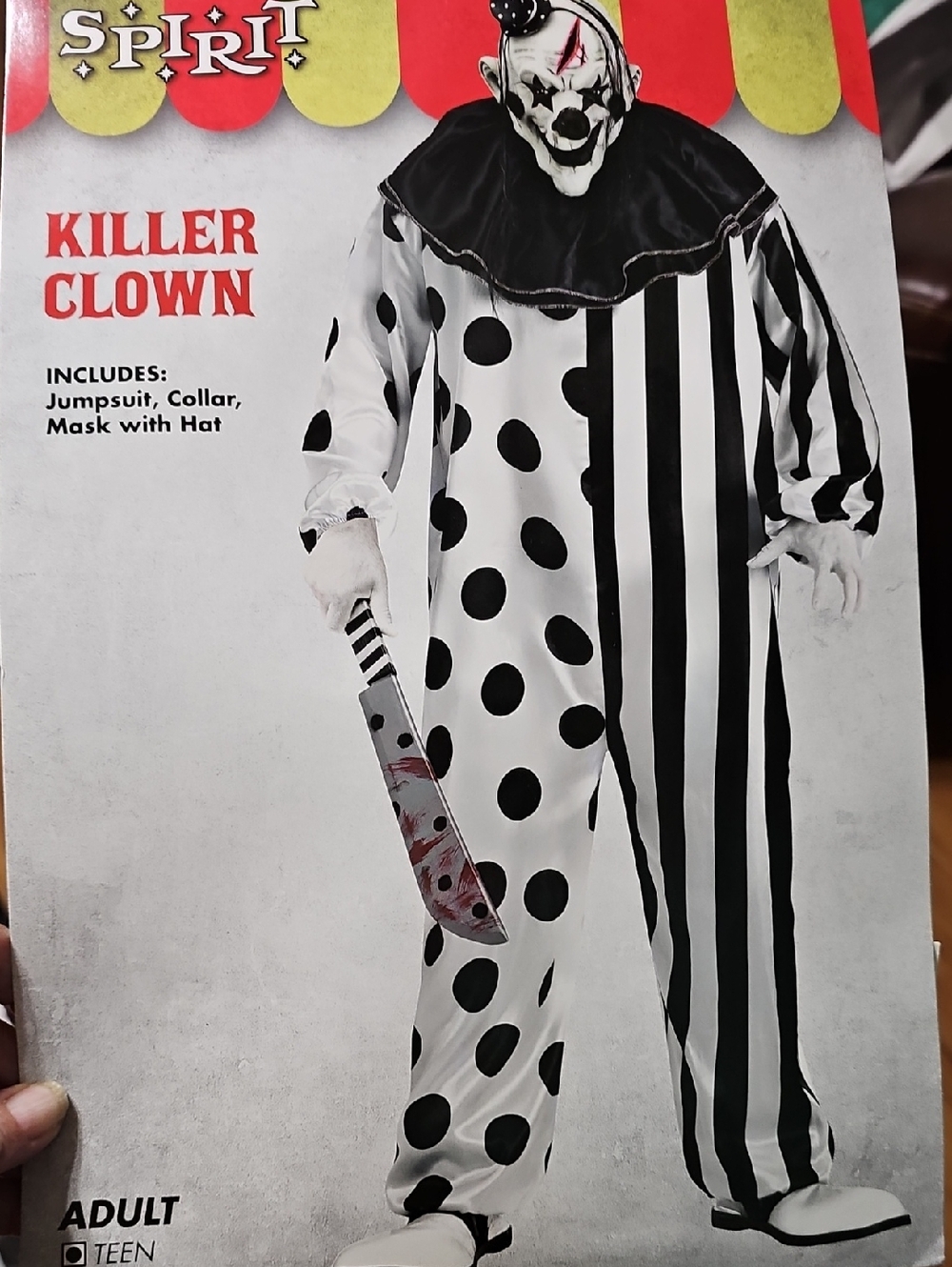 Spirit Halloween Killer Clown Costume